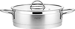 Nehir Silver Mat Trend 24 cm Sığ Tencere