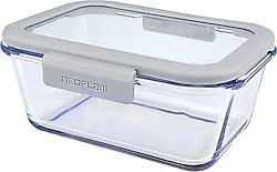 Neoflam Fika Glace Gri 1200 ml Cam Saklama Kabı