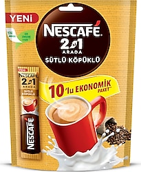 Nescafe Sütlü Köpüklü 2'si 1 Arada 10x10 gr