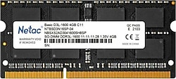 Netac 4 GB 1600 MHz DDR3L CL11 SODIMM NTBSD3N16SP/04 Ram