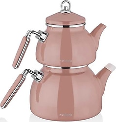 Neva N2862 Sweet Rose Chocolate Emaye Çaydanlık