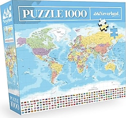 Neverland World Map I 1000 Parça Puzzle
