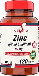 Nevfix Çinko Pikolinat 15 mg 120 Tablet