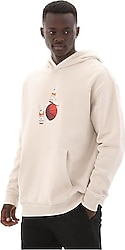 New Balance MNH3411-MBM Kapüşonlu Bej Erkek Sweatshirt