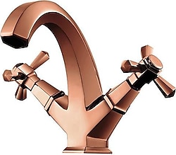 Newarc Hexa 104521S Parlak Bakır Lavabo Bataryası