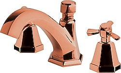 Newarc Hexa 104561S Üç Delikli Parlak Bakır Lavabo Bataryası