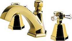 Newarc Hexa 104578 Üç Delikli Altın Lavabo Bataryası