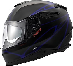 Nexx Y.100 B-SIDE Mat Siyah Navy Mavi Full Face Motor Kaskı