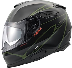 Nexx Y.100 B-SIDE Mat Siyah Yeşil Full Face Motor Kaskı