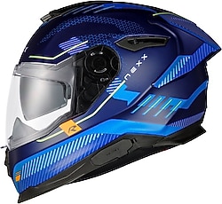 Nexx Y.100R Baron Mat Mavi Motosiklet Kaskı