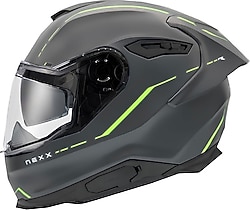 Nexx Y.100R React Siyah Yeşil Motosiklet Kaskı