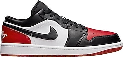 Nike Air Jordan 1 Low 553558-161 Siyah-Kırmızı Erkek Spor Ayakkabı