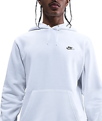 Nike Club FN3859-100 Kapüşonlu Beyaz Erkek Sweatshirt