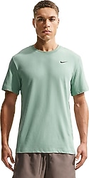 Nike Dri-Fit Crew Solid AR6029-008 Yeşil Kısa Kollu Bisiklet Yaka Erkek Tişört
