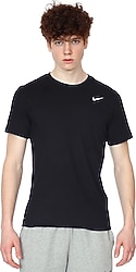 Nike Dri-Fit Crew Solid AR6029-010 Siyah Kısa Kollu Bisiklet Yaka Erkek Tişört