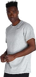 Nike Dri-Fit Crew Solid AR6029-063 Gri Kısa Kollu Bisiklet Yaka Erkek Tişört