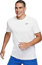 Nike Dri-Fit Crew Solid AR6029-100 Beyaz Kısa Kollu Bisiklet Yaka Erkek Tişört