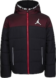 Nike Jordan Basic Poly Puffer 95B657-023 Kapüşonlu Siyah Erkek Çocuk Şişme Mont