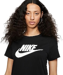 Nike Essential Icon Futura BV6169 Kısa Kollu Bisiklet Yaka Kadın Tişört