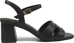 Nine West Nadira Topuklu Siyah Kadın Sandalet