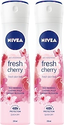 Nivea Fresh Cherry 150 ml 2 Adet Kadın Deodorant