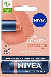 Nivea Caring Beauty 30 Faktör 4.8 gr Nude Dudak Nemlendirici
