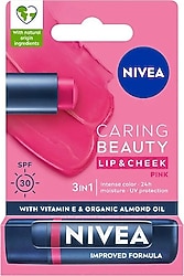 Nivea Caring Beauty 30 Faktör 4.8 gr Pembe Dudak Nemlendirici