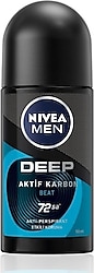 Nivea Deep Beat Aktif Karbon 50 ml Erkek Roll-On