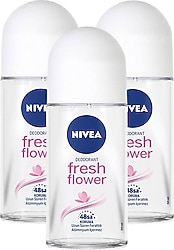 Nivea Fresh Flower 50 ml 3 Adet Kadın Roll-On