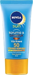Nivea Sun Koruma ve Bronzluk 50 ml 50 Faktör Bronzlaştırıcı Krem