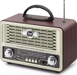 Nns NS-8097BT Taşınabilir Bluetooth Nostaljik Radyo