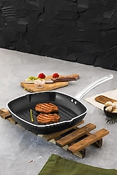 Noble Life Bicoat Black 28 cm Grill Tava