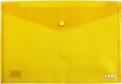 Noki 3101 Sarı A4 Çıtçıtlı Şeffaf Evrak Zarfı