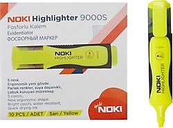 Noki 9000 Sarı 10'lu Fosforlu Kalem