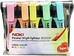 Noki 9000 Pastel 5'li Fosforlu Kalem