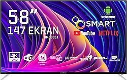 Nordmende Frameless NM58F351 4K Ultra HD 58" 147 Ekran Uydu Alıcılı Android Smart LED TV