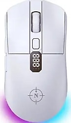 North Odin Pro WL Beyaz Şarjlı Optik Kablosuz Oyuncu Mouse