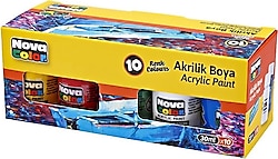 Nova Color 30 ml 10 Renk Akrilik Boya