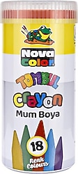 Nova Color Tombul Tüp 18'li Mum Boya