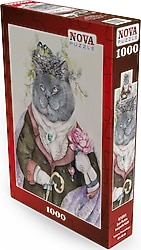 Nova Puzzle Şair Ruhlu Sosyetik Kedi Puzzle 1000 Parça 41091