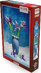 Nova Puzzle Vazoda Mavi Süsen İris Puzzle 1000 Parça 41018