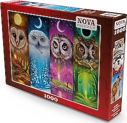 Nova Puzzle Dört Mevsim Baykuşlar 1000 Parça Puzzle 41105