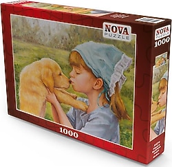 Nova Köpek ve Küçük Kızın Sevgisi 1000 Parça Puzzle 41074