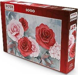 Nova Pembe ve Kırmızı Güller 1000 Parça Puzzle 41150
