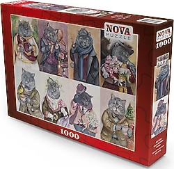 Nova Süslü Kediler Kolajı Tatiana Plovetskaya 1000 Parça Puzzle 41103