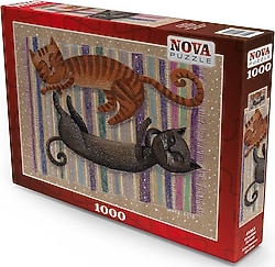 Nova Uykudaki İki Kedi Puzzle Sofya Saburova 1000 Parça Puzzle 41063
