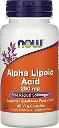 Now Alpha Lipoic Acid Glutathione Support 250 mg 60 Kapsül