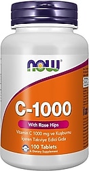 Now C 1000 + Rose Hips 100 Tablet
