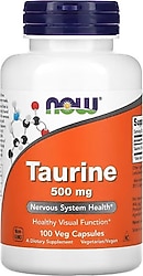 Now Taurine 500 mg 100 Kapsül