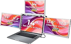 Npo NPM680 Full HD IPS 3'lü Taşınabilir Monitör